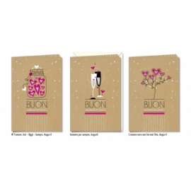 Biglietti Anniversario FANTASIE ASSORTITE conf.12pz        