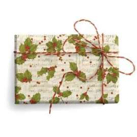 Carta Regalo Natale 70x100cm AGRIFOGLIO conf.10fg