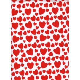 Carta Regalo 70x100 FANTASIA CUORI ROSSI conf.10fg