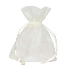 SACCHETTO ORGANZA 9x12cm COL. CREMA