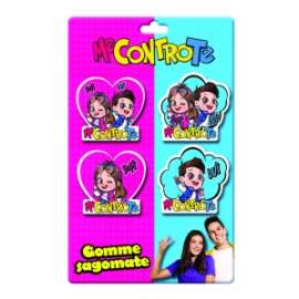 *OFFERTA GOMMINE SAGOMATE Me Contro Te 12 Set da 4pz
