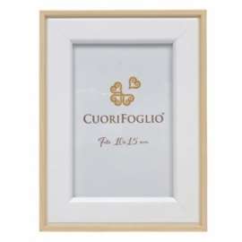 CORNICE LEGNO BIANCO NATURALE 10x15cm 673720