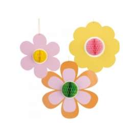 Party FIORI DECORATIVI IN CARTA set 3pz 20/25/30cm
