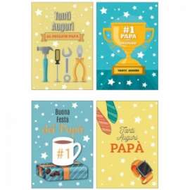 Biglietti Papà FANTASIE ASSORTITE conf.12pz