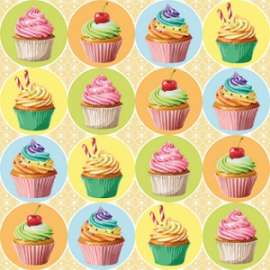 Carta Regalo 70x100cm CUPCAKE 79 conf.10fg  