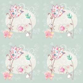 Carta Regalo 70x100cm AZZURRA C/ FIORI 05 conf.10fg  