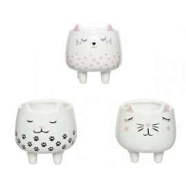 VASO DI CERAMICA C/FACCINA h.9cm