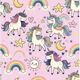 Carta Regalo 70x100cm UNICORNI 77  conf.10fg  