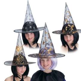 Halloween CAPPELLO STREGA DECORATO 