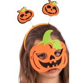 Halloween SET ZUCCA C/MASCHERA E CERHIETTO 