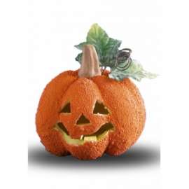 Halloween ZUCCA RUGOSA C/LUCE 12cm