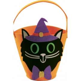 Halloween BORSINA GATTO IN FELTRO 31cm