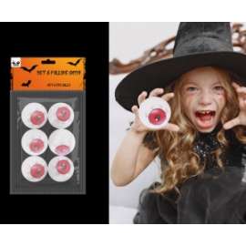 Halloween SET 6 PALLINE OCCHI