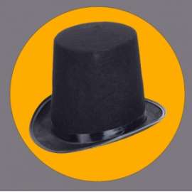 Halloween CAPPELLO CILINDRO NERO