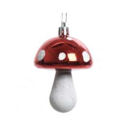 Addobbo Albero FUNGHI GLITTER 7,50cm