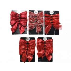 Addobbo Albero FIOCCHI DECORATIVI COL.ROSSO Set 3pz 