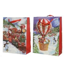 Shopper Natale SANTA CLAUS 30x42x12cm