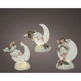 *RIBASSO ANGIOLETTI SU LUNA C/LUCE h.11,5cm 