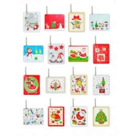 Segnapacco Natale SOGGETTI SSORTITI 4,5x5,5cm 200pz