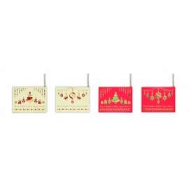 Segnapacco Natale FANTASIA 4 SOGG. 6x4,5cm 100pz