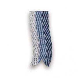 Nastro Tessuto 25mmx25mt 243 SPIGATO BLU C/ARGENTO