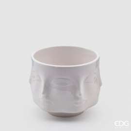 VASO FACCE COL.BIANCO h.9cm diam.11cm