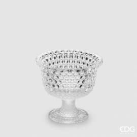 VASO VETRO COPPA C/SFERE h.12cm diam.13cm