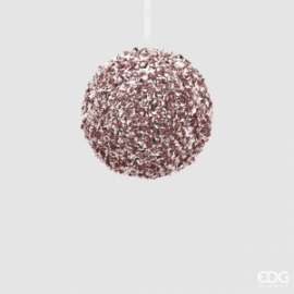 Addobbo Albero SFERA GLITTER ROSA diam.12cm