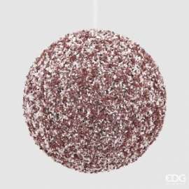 Addobbo Albero SFERA GLITTER ROSA diam.20cm