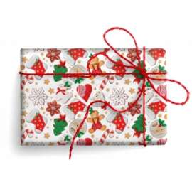 Carta Regalo Natale 70x100cm BISCOTTI conf.10fg