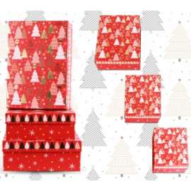 Scatole Natale FANTASIA RED Set 3pz