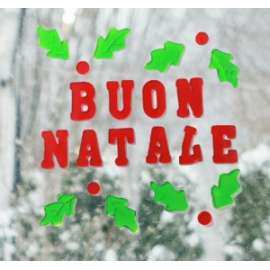 Vetrofanie Natale BUON NATALE GEL 