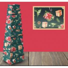 Scatole Natale FANTASIA SU FONDO NERO Set 10pz