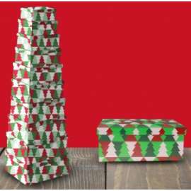 Scatole Natale FANTASIA ALBERI Set 10pz