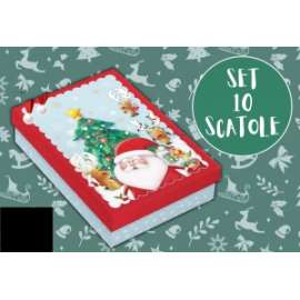 Scatole Natale BABBO NATALE Set 10pz