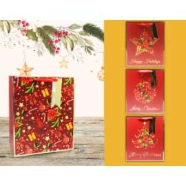 Shopper Natale XMAS RED 19x23x10cm