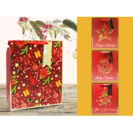 Shopper Natale XMAS RED 26x32x12cm