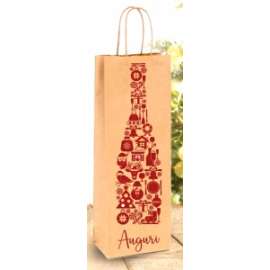 Shopper Natale Bottiglia FANTASIA RED