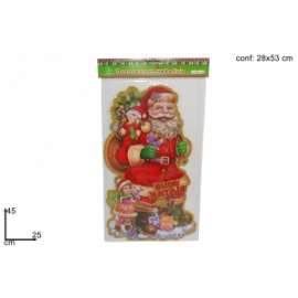 Decorazione Natale BABBO NATALE C/GLITTER 25x45cm .73847