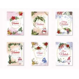 Biglietti Natale  FANTASIE ASSORTITE conf.12pz        