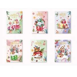 Biglietti Natale  ASSORTIMENTO FANTASIA  conf.12pz        