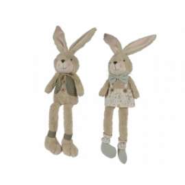 Pasqua CONIGLIO C/VESTITO PELUCHE h52cm
