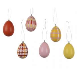 Pasqua UOVA DECORATE C/LACCIO 6cm 6pz 