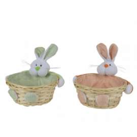 Pasqua CESTINO CONIGLIETTO h.19cm