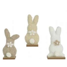 Pasqua CONIGLI C/BASE h.15,5cm