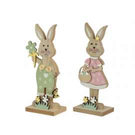 Pasqua CONIGLI C/BASE h.19cm