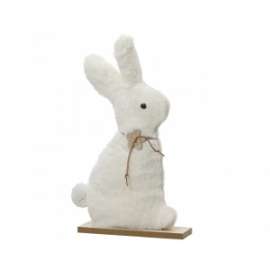 Pasqua CONIGLI IN STOFFA C/BASE IN LEGNO  h.40cm