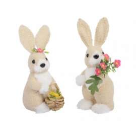 Pasqua CONIGLIO C/FIORE h.30cm