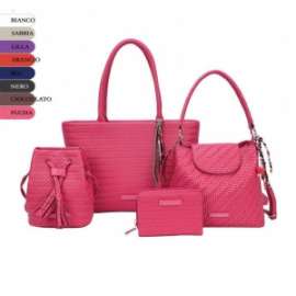 BORSA DONNA NajOleari SET 4pz COLORI ASSORTITI
