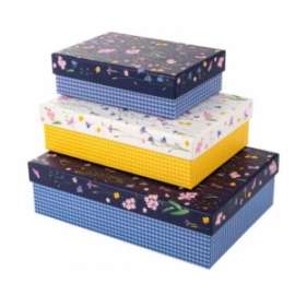 Scatole regalo FANTASIA FIORI IN RILIEVO set 3pz